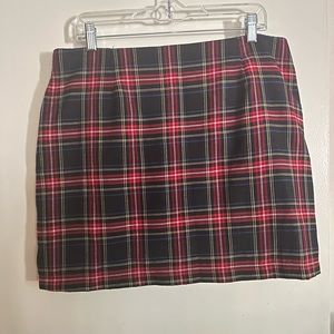 City Chic Plaid Mini Skirt